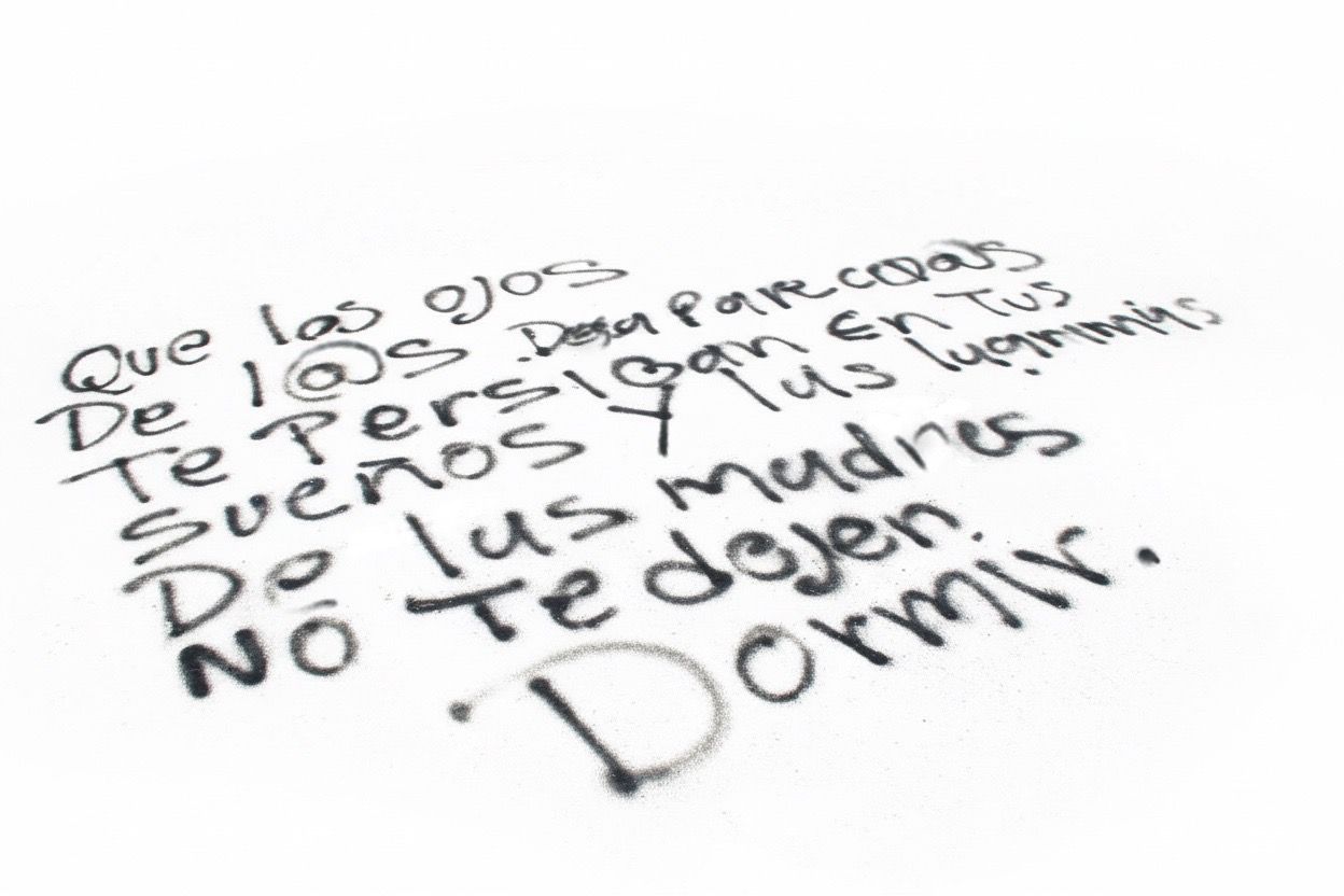 The same message in black and white
